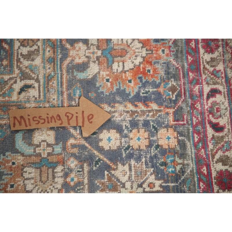 Hand Knotted Oriental 100% Wool Carpet Traditional Medallion Pink Tabriz Area Rug - 13' 0'' X 9' 6''