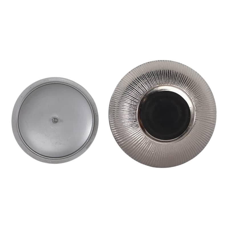 Aluminum Agate Decorative Object Stylish Lidded Textured Sculpture