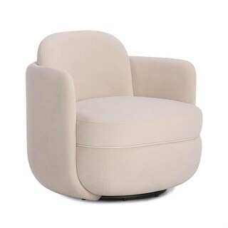 Wolfie Velvet Swivel Chair - 30.8"W x 27.2"D x 29.4"H