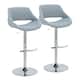 Option Blue Noise Fabric/Chrome Metal