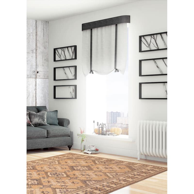 ECARPETGALLERY Hand-knotted Finest Kargahi Copper Wool Rug - 6'10 x 9'5