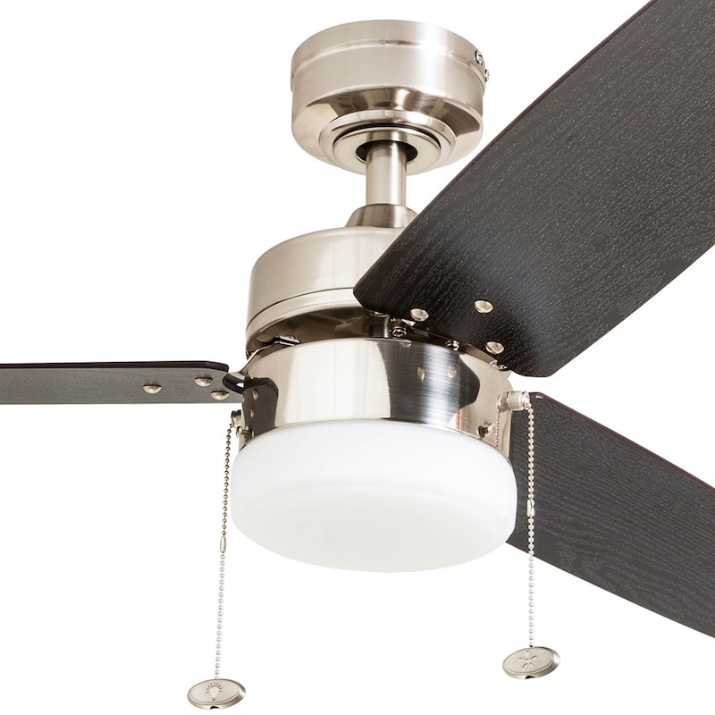 Copper Grove Glenfaba 42-inch Brushed Nickel Ceiling Fan with 3 Barnwood Blades