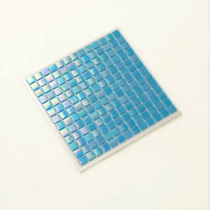 Apollo tile 12" x 12" Nacreous Glossy Turquoise Blue Glass Tile (20 sq ft/case) - 20 Pack
