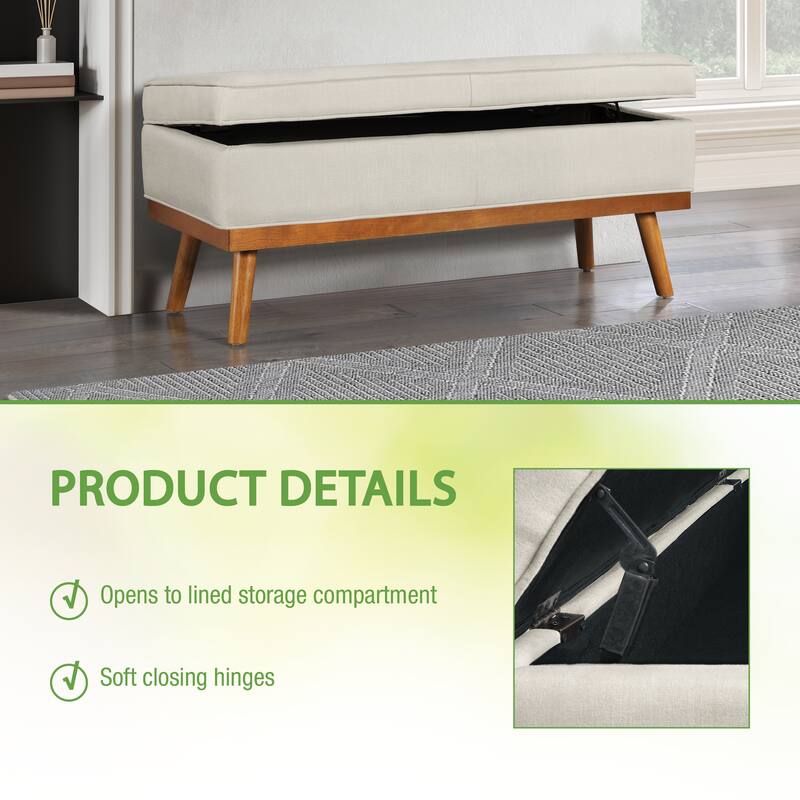 Carson Carrington Sastamala Mid-century Storage Bench