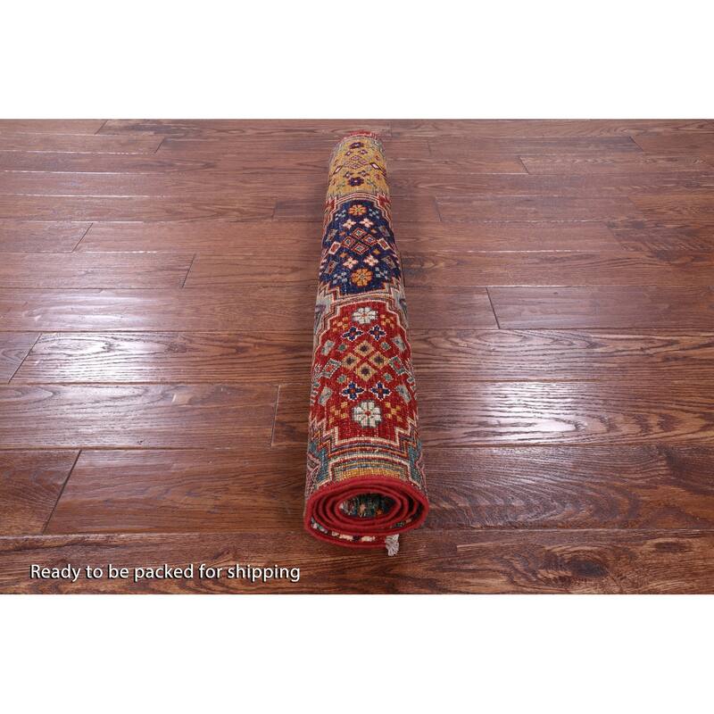 Golden Nile Khorjin Persian Gabbeh Hand Knotted Wool Rug - 3' 3" X 4' 10"