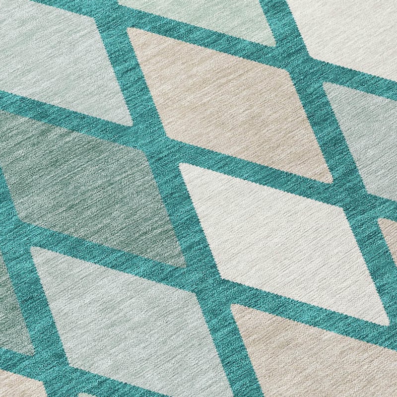 Machine Washable Indoor/ Outdoor Chantille Prism Diamond Rug