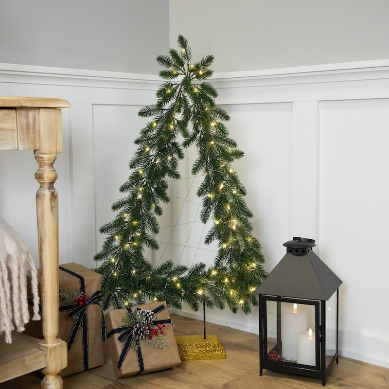 LED Lighted Pine Garland Christmas Tree Decoration - 3' - Warm White Lights