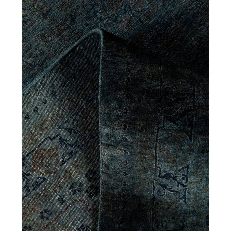 Overdyed One-of-a-Kind Hand-Knotted Area Rug - Black - 8' 0" x 10' 2"