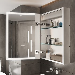 Aluminum Bathroom Mirror Wall Medicine Cabinet - 20x28 inch - Bed Bath ...