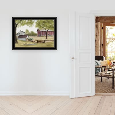 TrendyDecor4U Farmhouse "The Old Spring House" Framed Print Wall Art by Billy Jacobs
