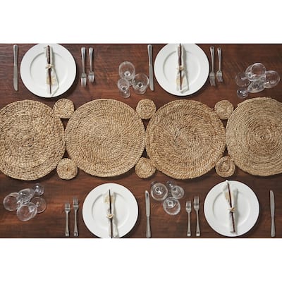 Sevita Jute Woven Table Runner, Natural, 1'4" x 6'8" - 1'4 x 6'8