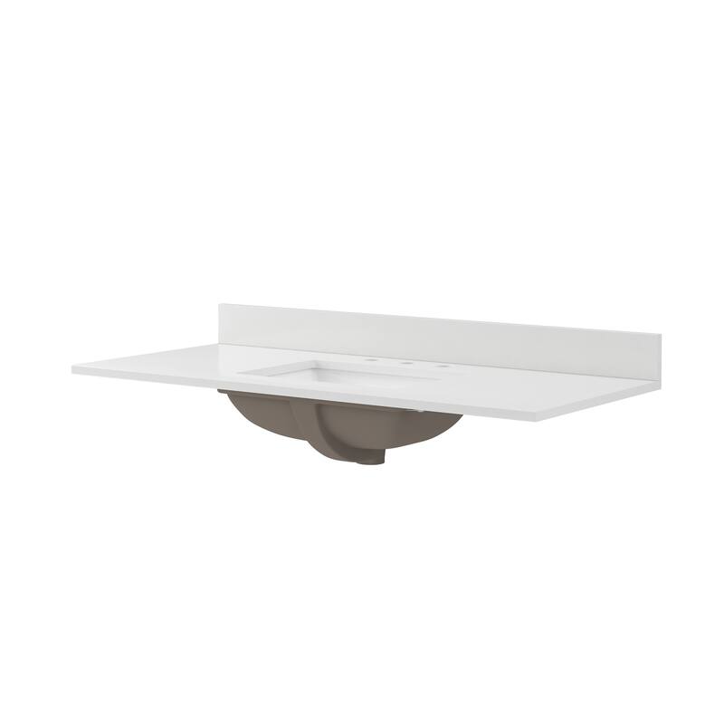 CRAFT + MAIN QZ49228R 49" Quartz Vanity Top with Backsplash and