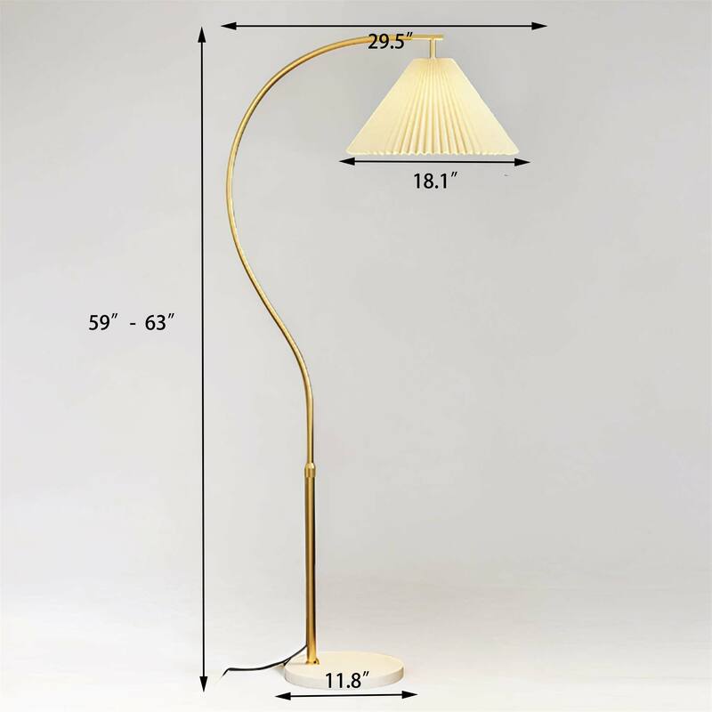 Modern Arched Floor Lamp with Bulbs for Bedroom