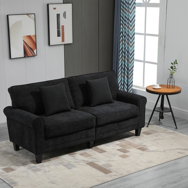 HOMCOM Modern Classic 3 Seater Sofa Corduroy Fabric Couch with