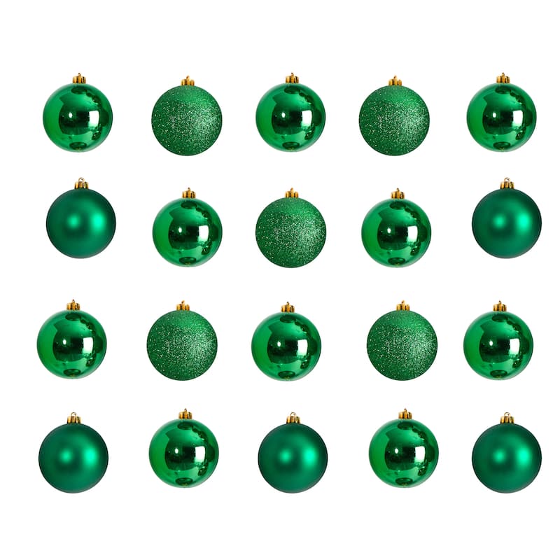 Holiday Christmas 20 Count 3" Shatterproof Ornament Set - 3