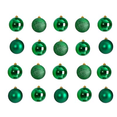Holiday Christmas 20 Count 3" Shatterproof Ornament Set - 3
