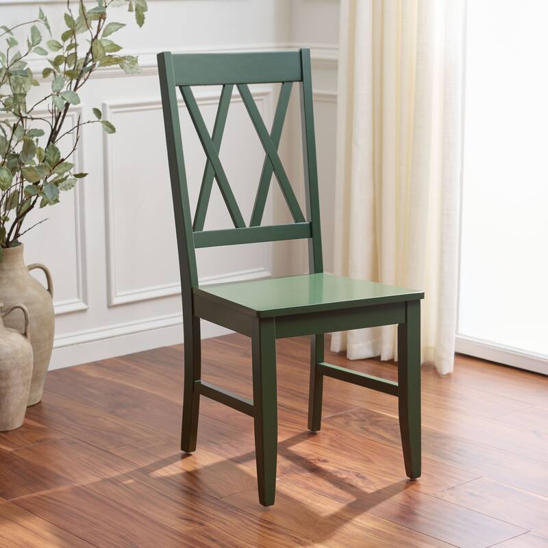 SAFAVIEH HOME Yana Double X-Back Side Chair - 18"W x 22"D x 39"H