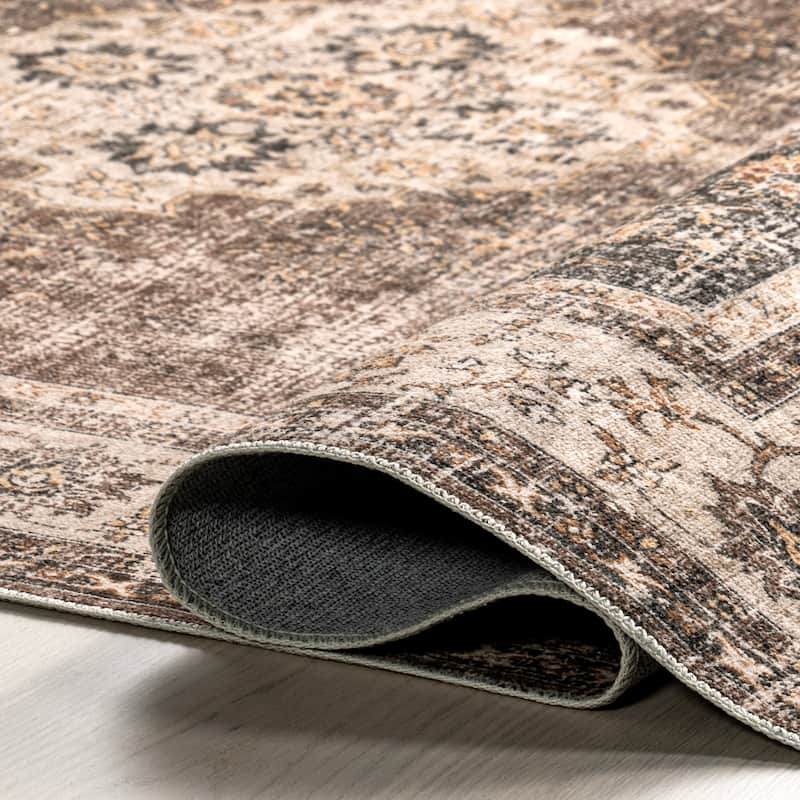 Rosewood Vintage Machine Washable Area Rug
