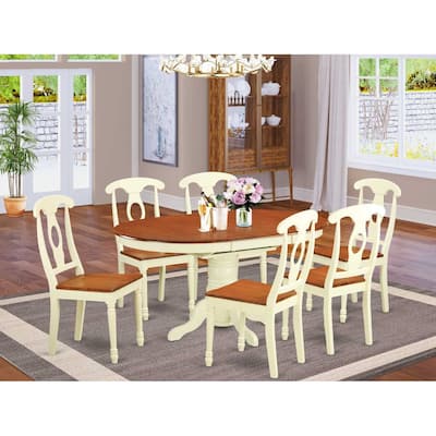 Rustic Oval Dining Set - 5 Piece Table & Chair Set - Kitchen Dining Room Furniture
