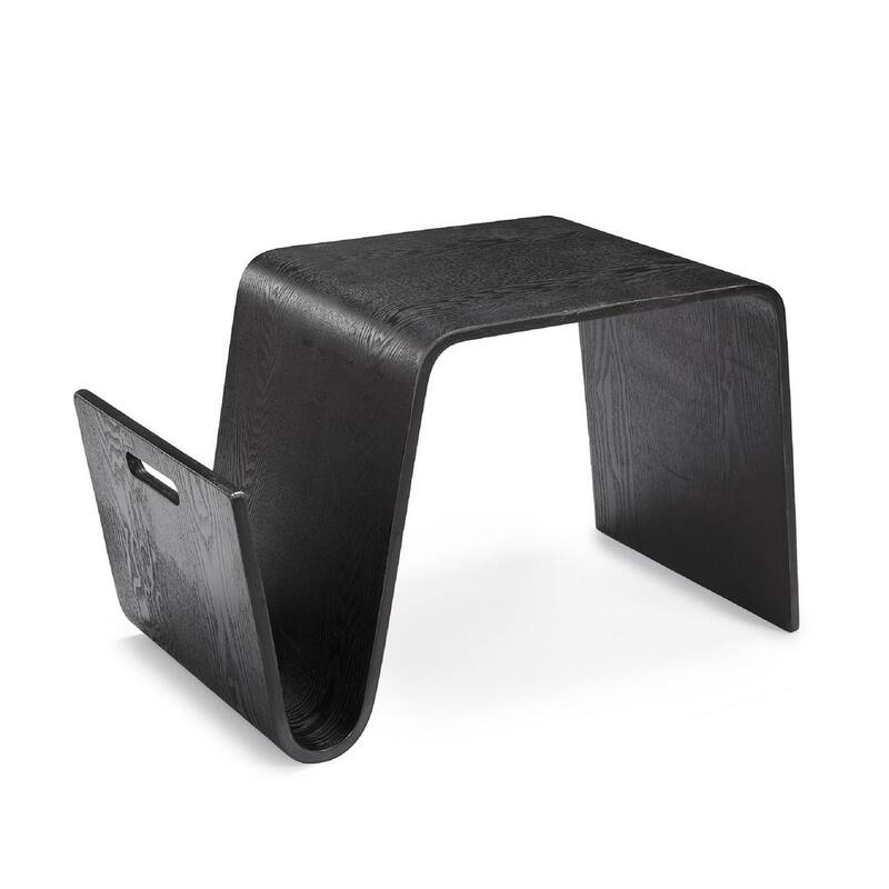 Manhattan Comfort Brookside 25.6 in. Rectangle End Table - Black