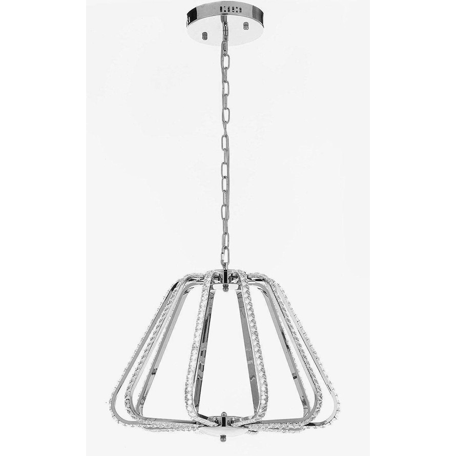 Modern/Contemporary LED Crystal Chandelier Lighting  Good for  H 17" W 22" - Chandeliers For Bedrooms by Overstock.com