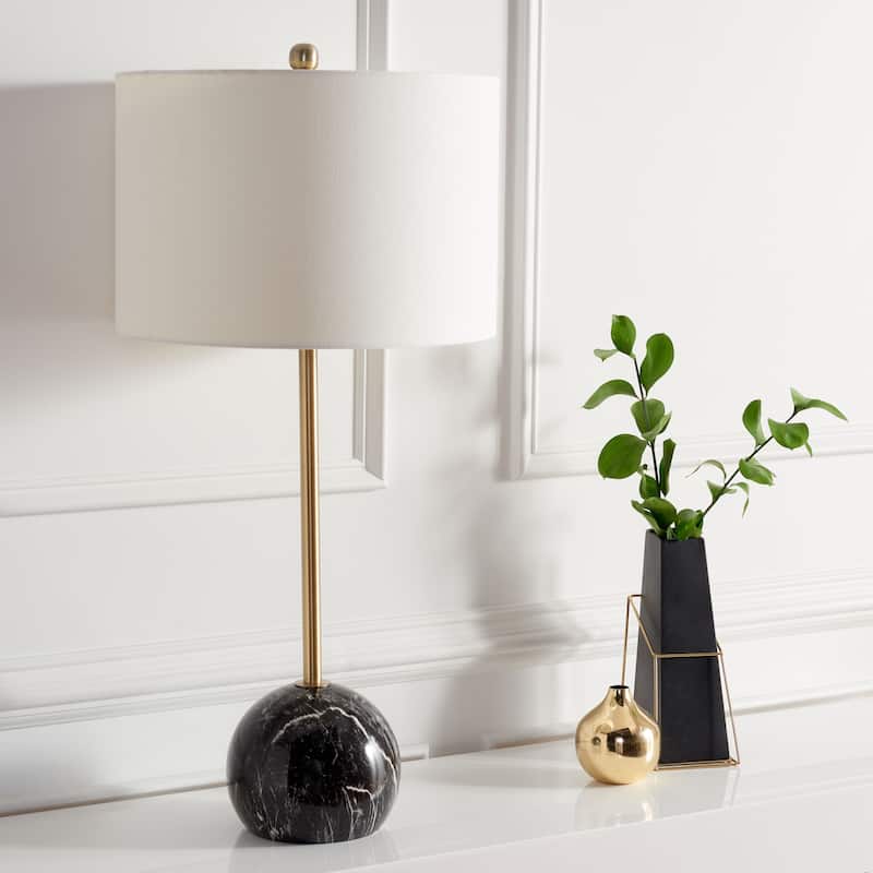 SAFAVIEH Lighting Jora 32" Table Lamp - 16" W x 16" D x 32" H - 16Wx16Dx32H - Black Marble
