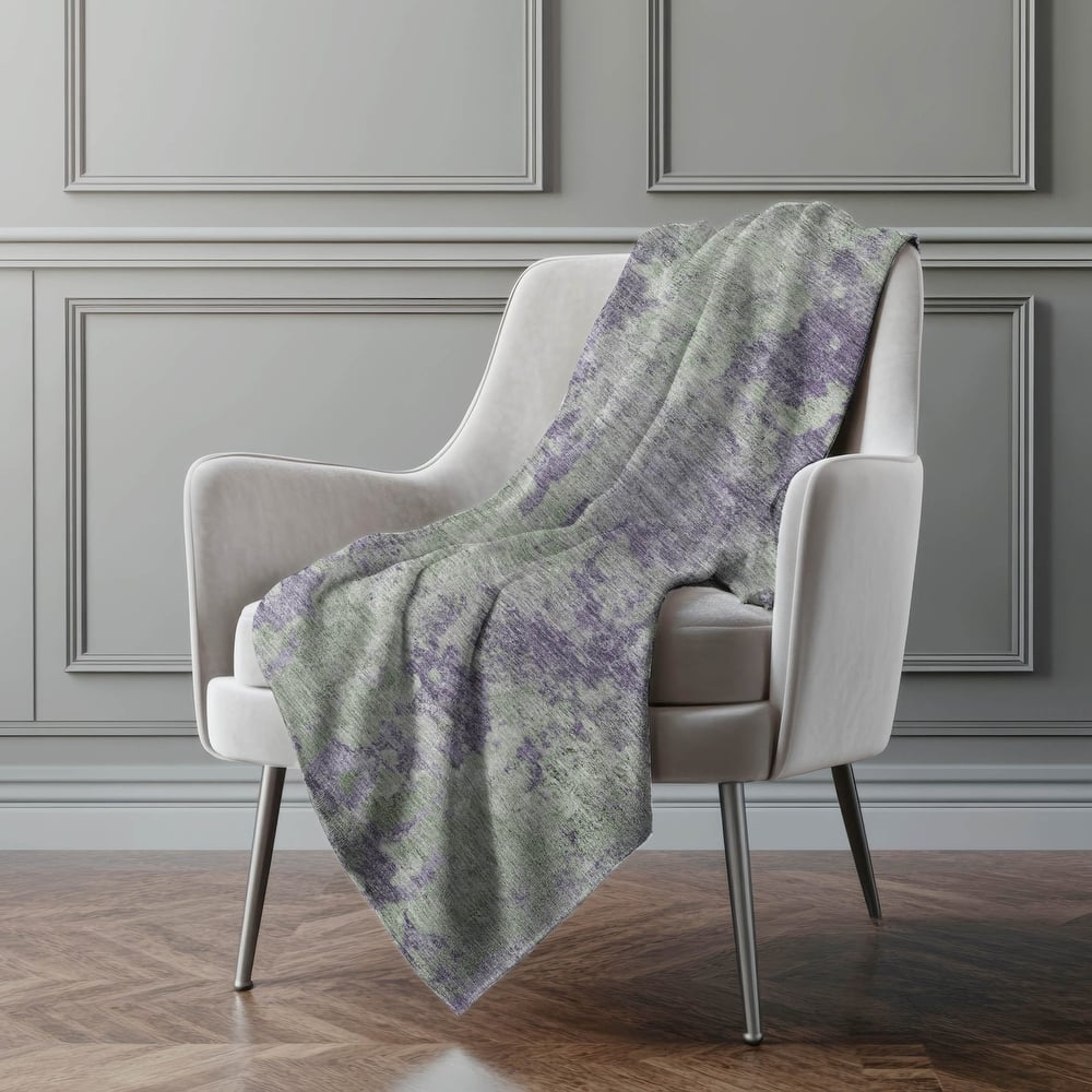 Premium Machine Washable Abstract Modern Sherpa Throw Blanket