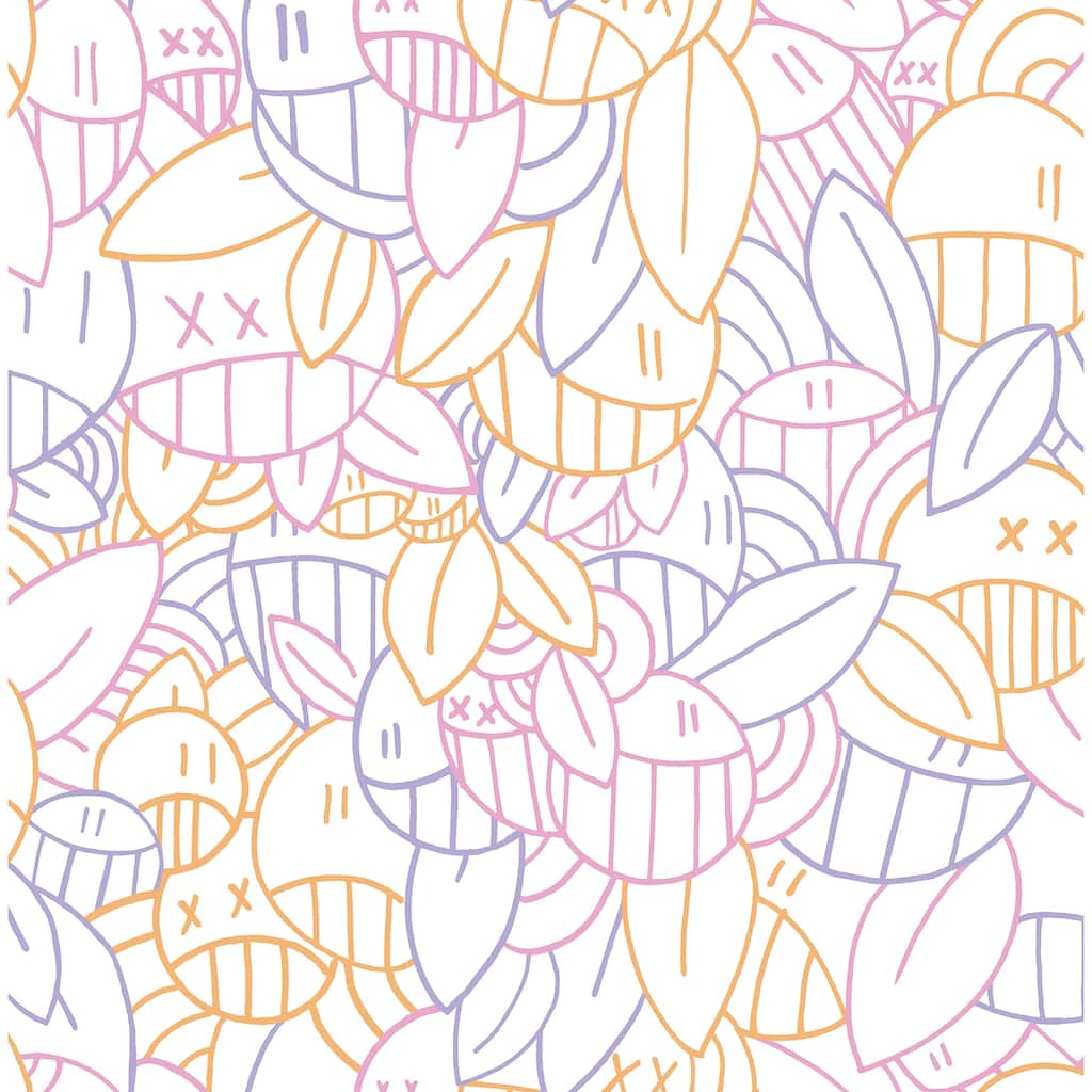 Arm of Casso Multi Warm Floral Sequence Peel & Stick Wallpaper