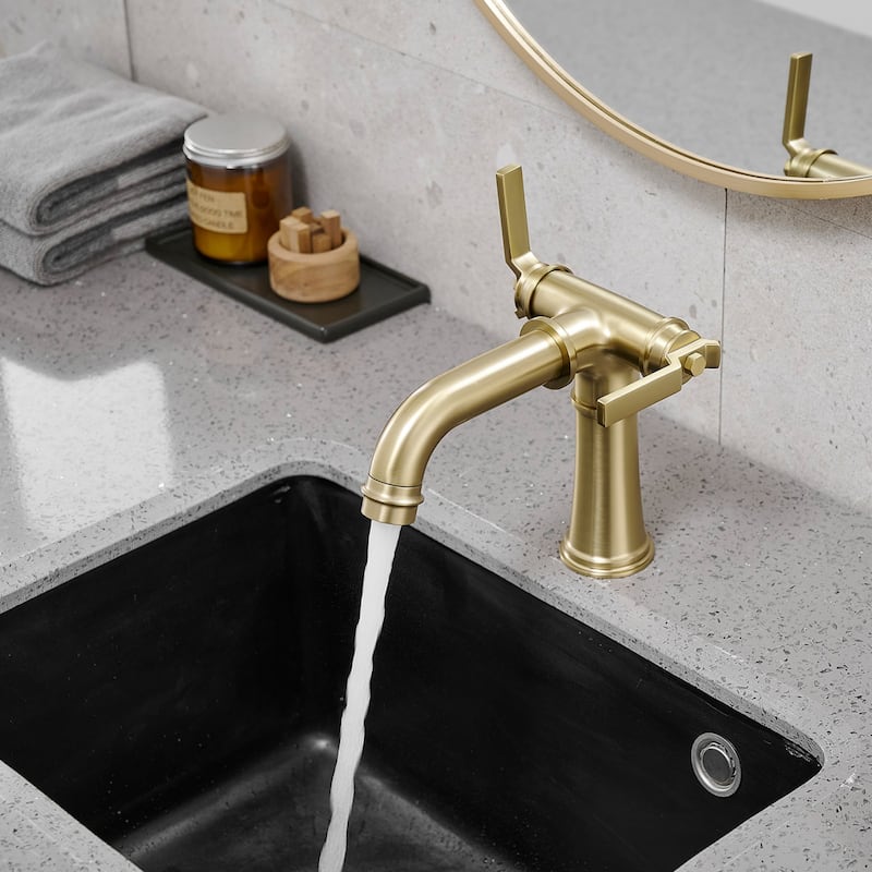 Industrial Style Two Handle Bathroom Faucet
