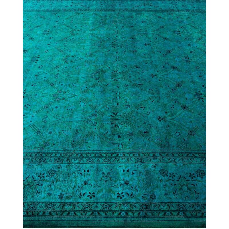 Fine Vibrance, One-of-a-Kind Hand-Knotted Area Rug - Light Blue, 8' 2" x 10' 3" - 8' 2" x 10' 3"