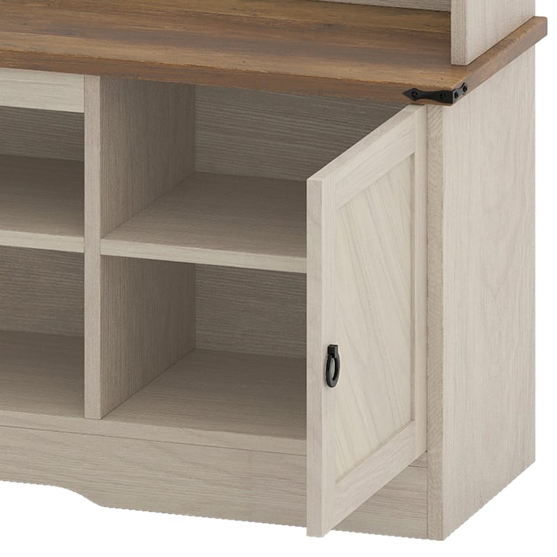 Moasis Vintage TV Stand with Power Outlet for 65" TVs