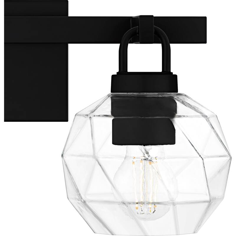 Celina 2-Light Matte Black Bath Light