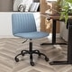 preview thumbnail 27 of 31, Armless Swivel Office Chair with Metal Base, 360 Swivel Ergonomic Computer Chair, Adjustable Height Fabric Task Chair - N/A