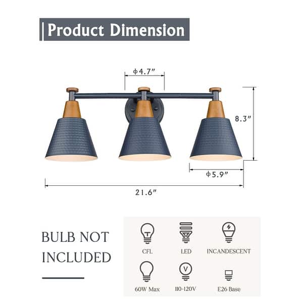 dimension image slide 1 of 10, 3/5/6-Light Modern Bathroom Vanity Light