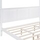 preview thumbnail 10 of 9, King Size Canopy Platform Bed with Headboard and Slat Support Leg