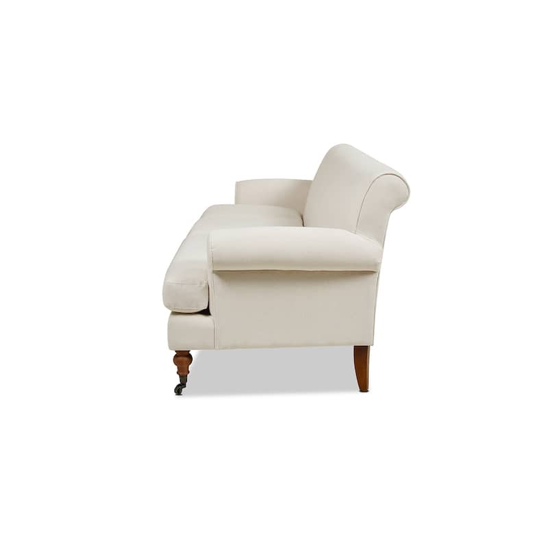 Alana Lawson 88 Inch Living Room Sofa – Three Cushion Couch with Rolled Arms and Tight Back – Minimal Assembly Required