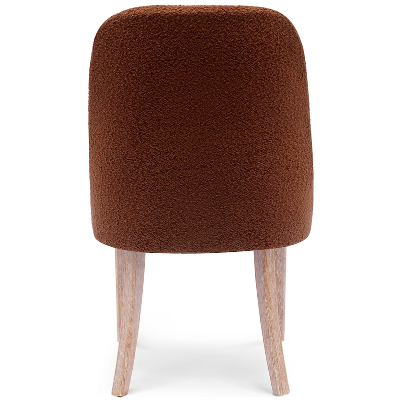 Farmhouse Water and Stain Resistant Boucle Upholstered Side Chair (Set of 6)
