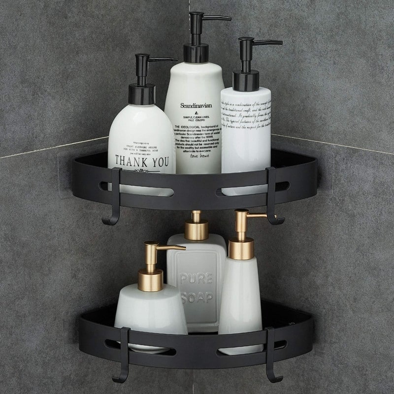 Adhesive Corner Shelf - Black