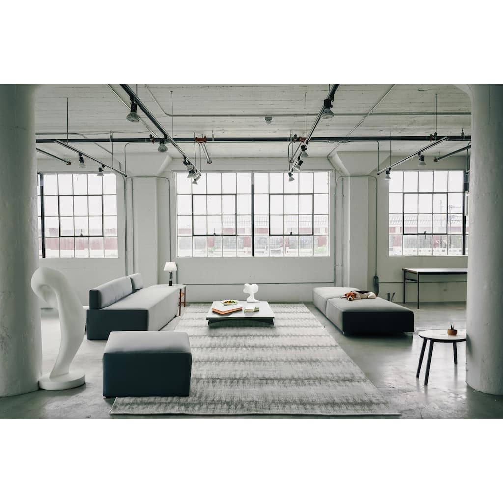 EXQUISITE RUGS Chroma Hand-loomed Wool/Bamboo Silk Charcoal/Grey Area Rug.