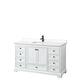 Option White, Black Trim, White Quartz Top