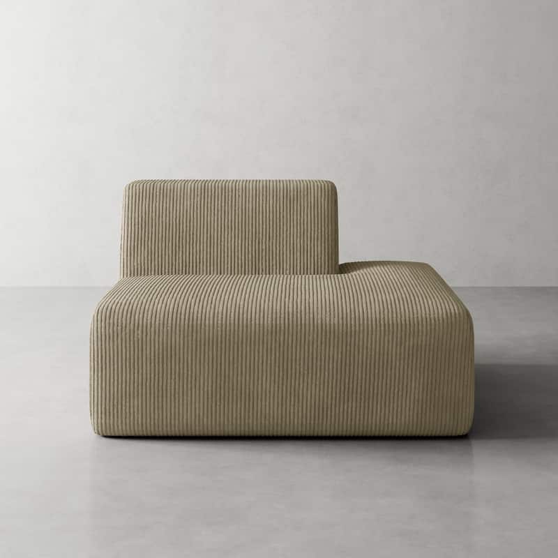 Modern Chaise Lounge Indoor Corduroy Sofa