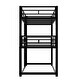 preview thumbnail 12 of 14, Metal Twin Size Triple Bunk Bed with Safety Guardrail and Ladder, Metal Bunk Bed Frame, No Box Spring Needed for Kids