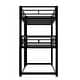 preview thumbnail 5 of 6, Multifunctional Design Metal Triple Bunk Bed with Built-in Ladder, Twin Size, Space Saver, Black