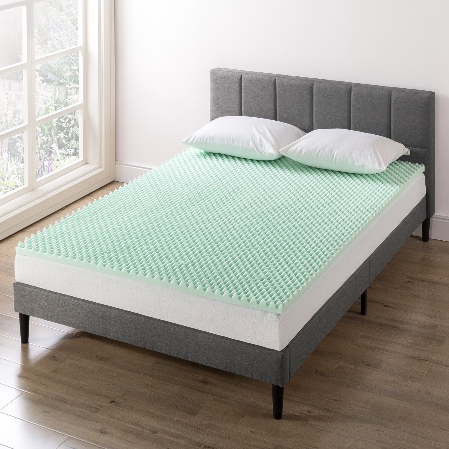 QUINEEHOM Foam Mattress Topper Twin 3 Inch, Egg Crate