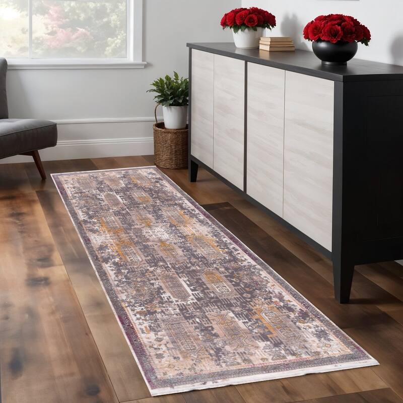 HomeRoots Southwestern Southwest Runner Area Rug - 84.00 in. x 27.00 in.  x 0.60 in.