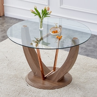 Modern Minimalist Circular Tempered Glass Dining Table - On Sale - Bed ...