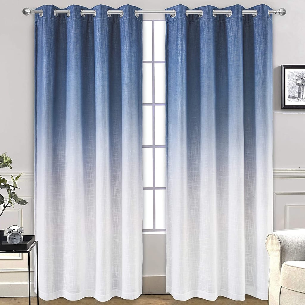 DriftAway Ombre Gradient Color Lined Blackout Thermal Insulated Grommet Window Curtain