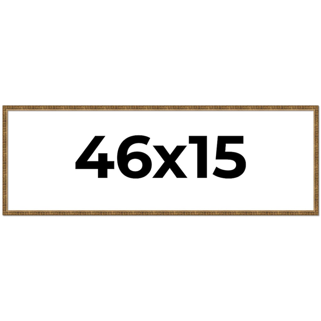 46x15 Frame Gold Kingsley Distressed Solid Wood Picture Frame Width