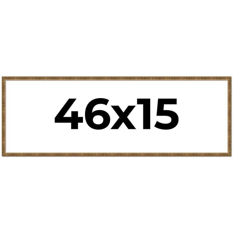 46x15 Frame Gold Solid Wood Picture Frame - Complete Modern Photo