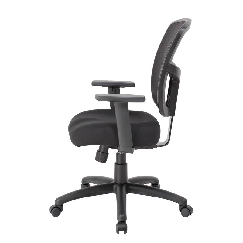 Oyo Swivel Task Chair, Black Mesh, Synchro-Tilt, 5 Caster Wheels